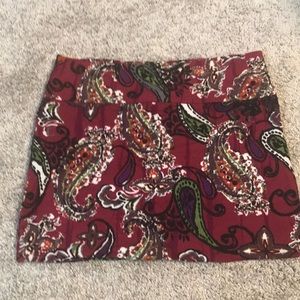 Paisley mini skirt